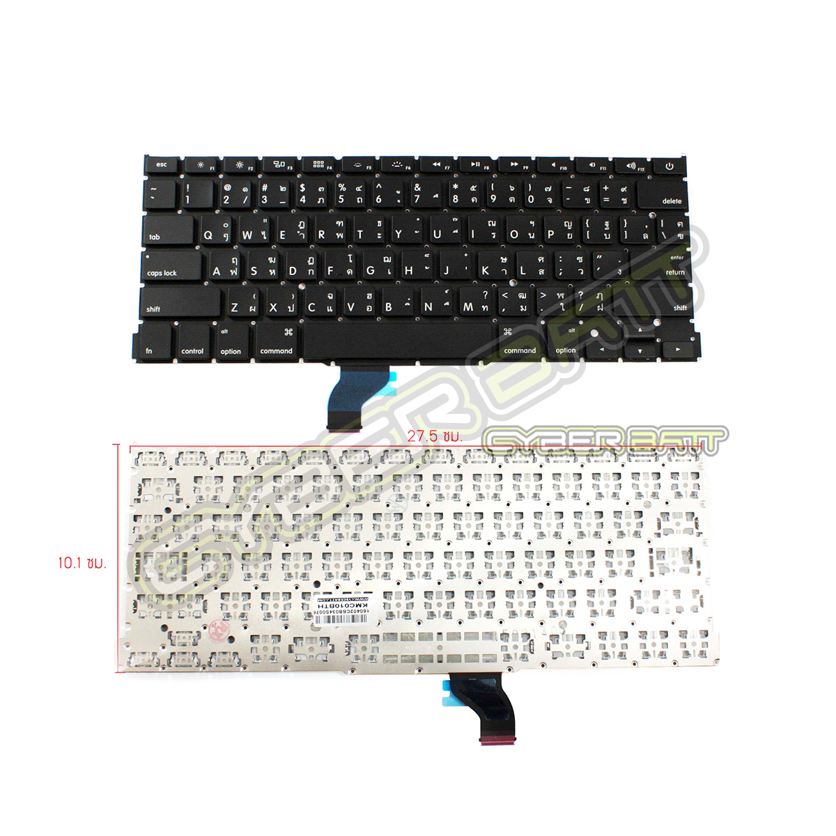 Keyboard Macbook Pro Retina 13 inch A1502 (Late2013-Early2015) Black Thai 