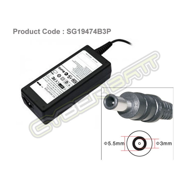 Adapter Samsung 19.0V-4.74A : 90W (5.5*3.0*12 mm with pin) Cyberbatt