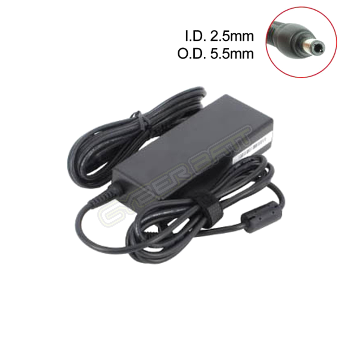 Adapter HP 19.0V-3.16A : 60W (5.5*2.5*12mm)  Cyberbatt