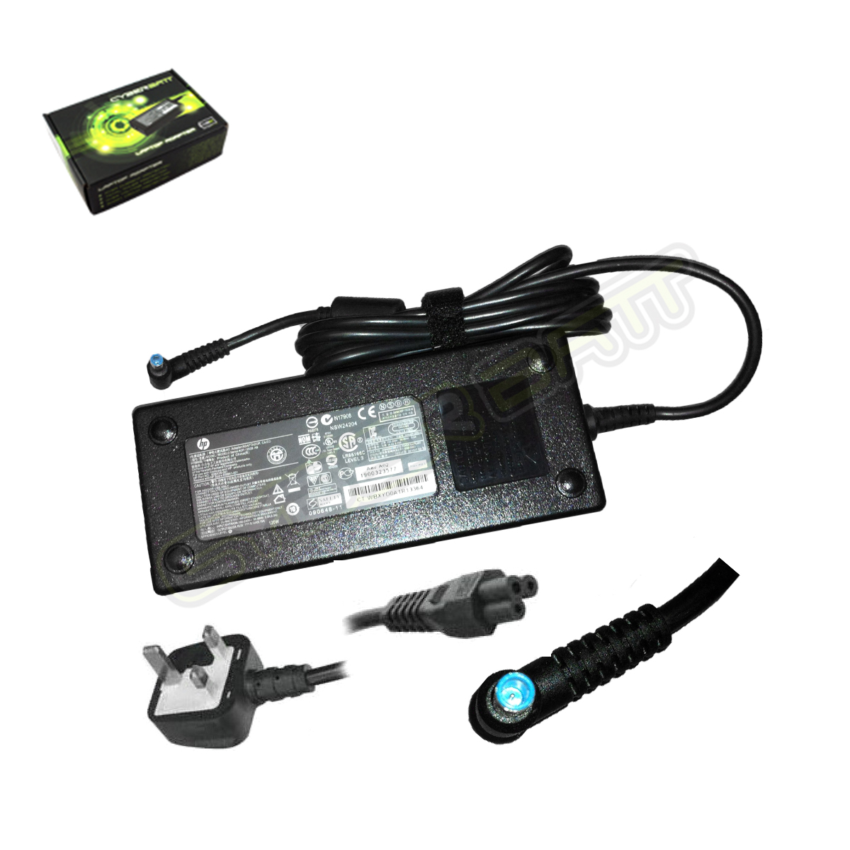 Adapter HP 19.5V-6.15A : 120W (4.5*3.0*12 mm with pin) Cyberbatt