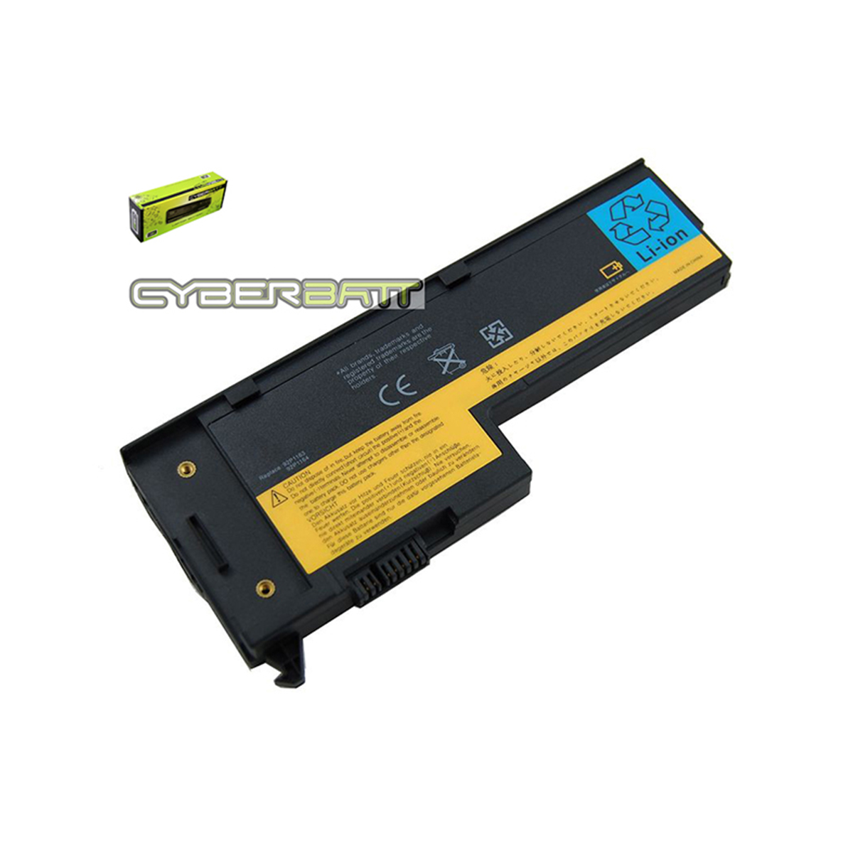 Battery IBM ThinkPad X60s : 14.4V-2200mAh Black (CYBERBATT)