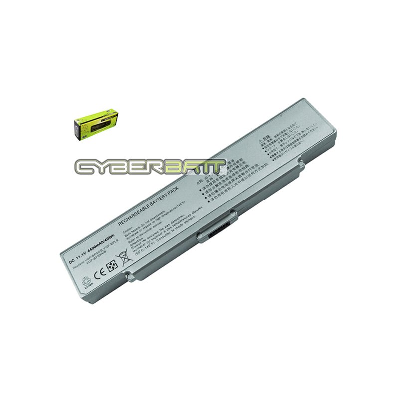 Battery Sony Vaio VGN-AR53DB : 11.1V-4400mAh Silver (CYBERBATT)