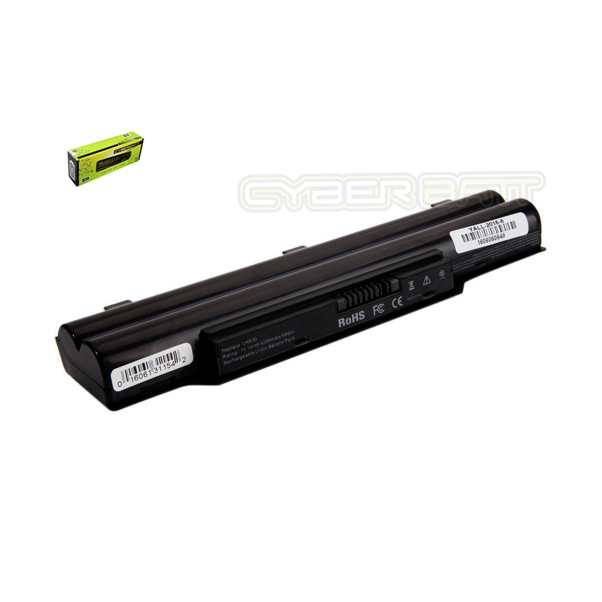Battery Fujitsu Lifebook A530 : 10.8V-4400mAh Black (CYBERBATT) 
