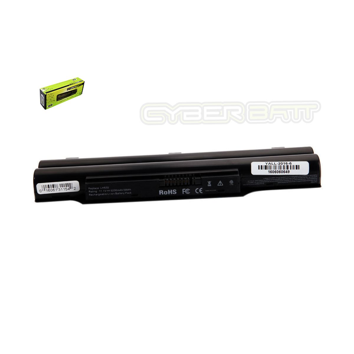 Battery Fujitsu Lifebook A530 : 10.8V-4400mAh Black (CYBERBATT) 