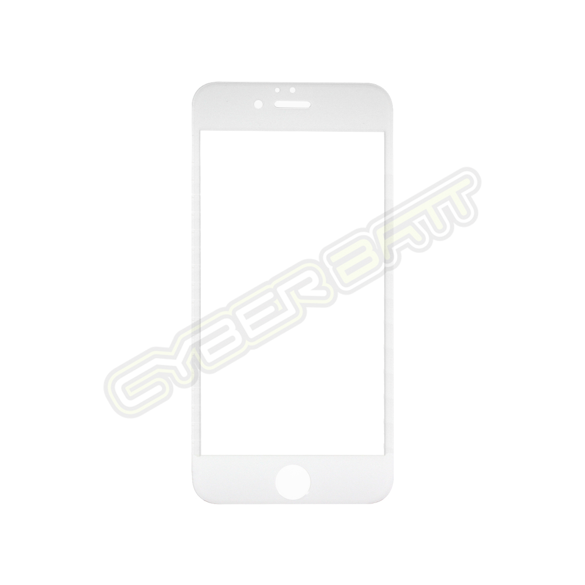 ฟิล์มกระจกกันรอย iPhone 6 Plus / 6s Plus  ขอบนิ่ม สีขาว (CYBERBATT) 