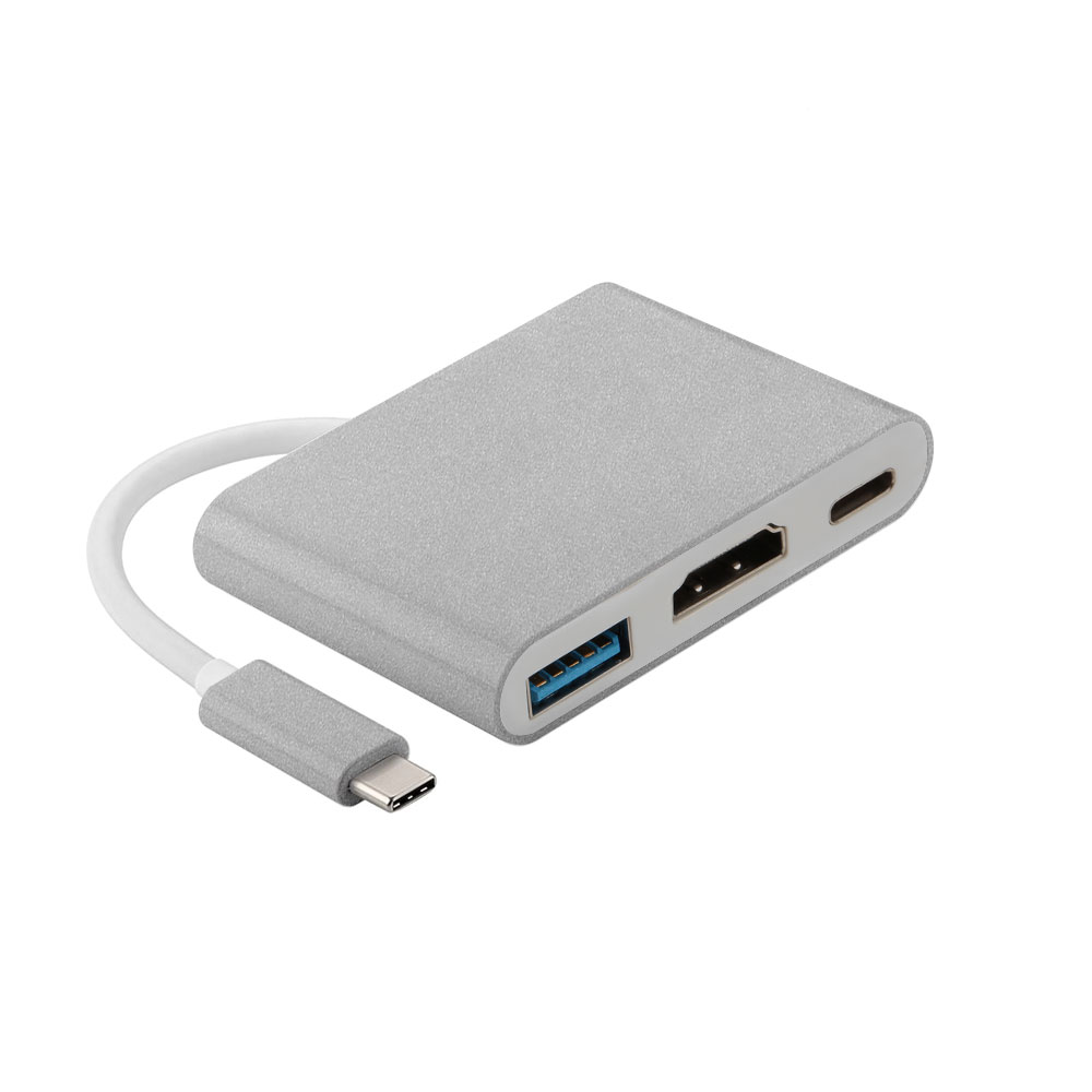 USB 3.1 Type-C to C / HDMI  / USB Silver Color For Macbook
