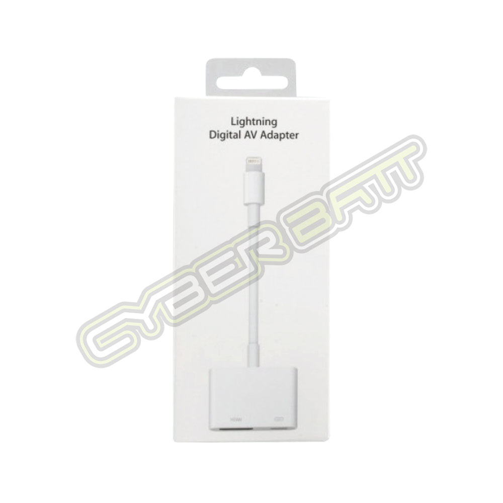 Lightning Digital AV Adapter White Color For iPhone iPad iPod อุปกรณ์เชื่อมต่อผ่านทีวี จอภาพ