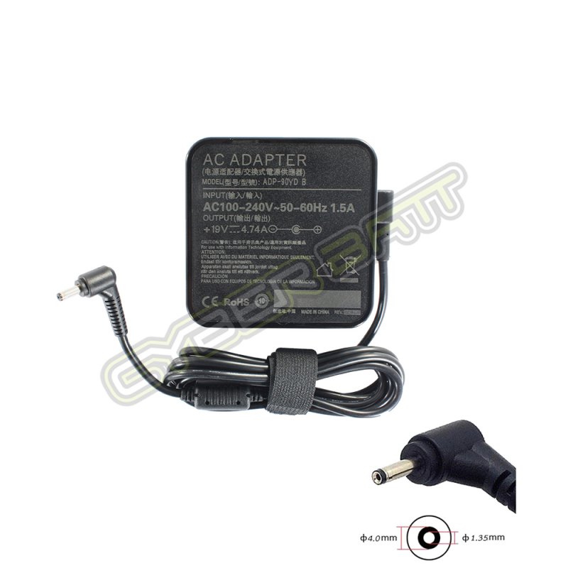 Adapter Asus 19.0V-4.74A : 90W (4.0*1.35 mm) New Shape Cyberbatt