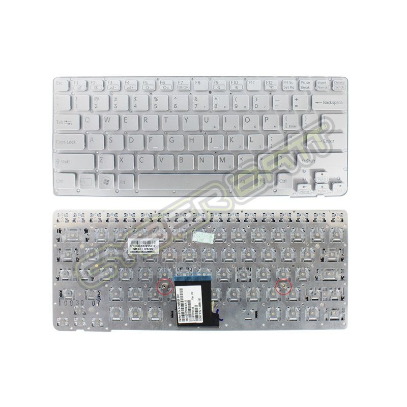 Keyboard Sony Vaio VPC-CA PCG-61711W Silver US