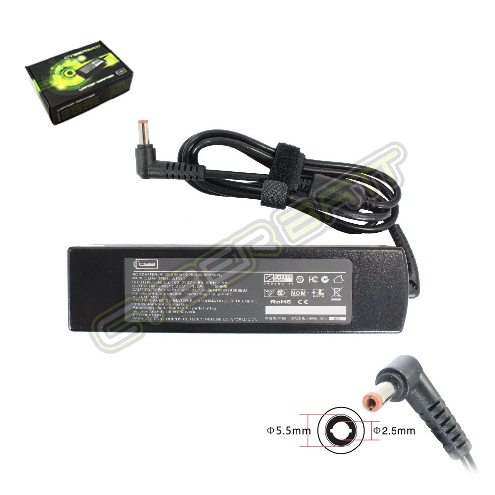 Adapter Lenovo 20.0V-4.50A : 90W (5.5*2.5mm) Original Shape CYBERBATT