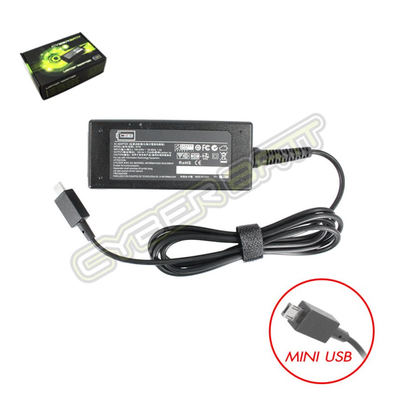 Adapter Asus 19.0V-1.75A : 33W (MINI USB) New Shape Cyberbatt