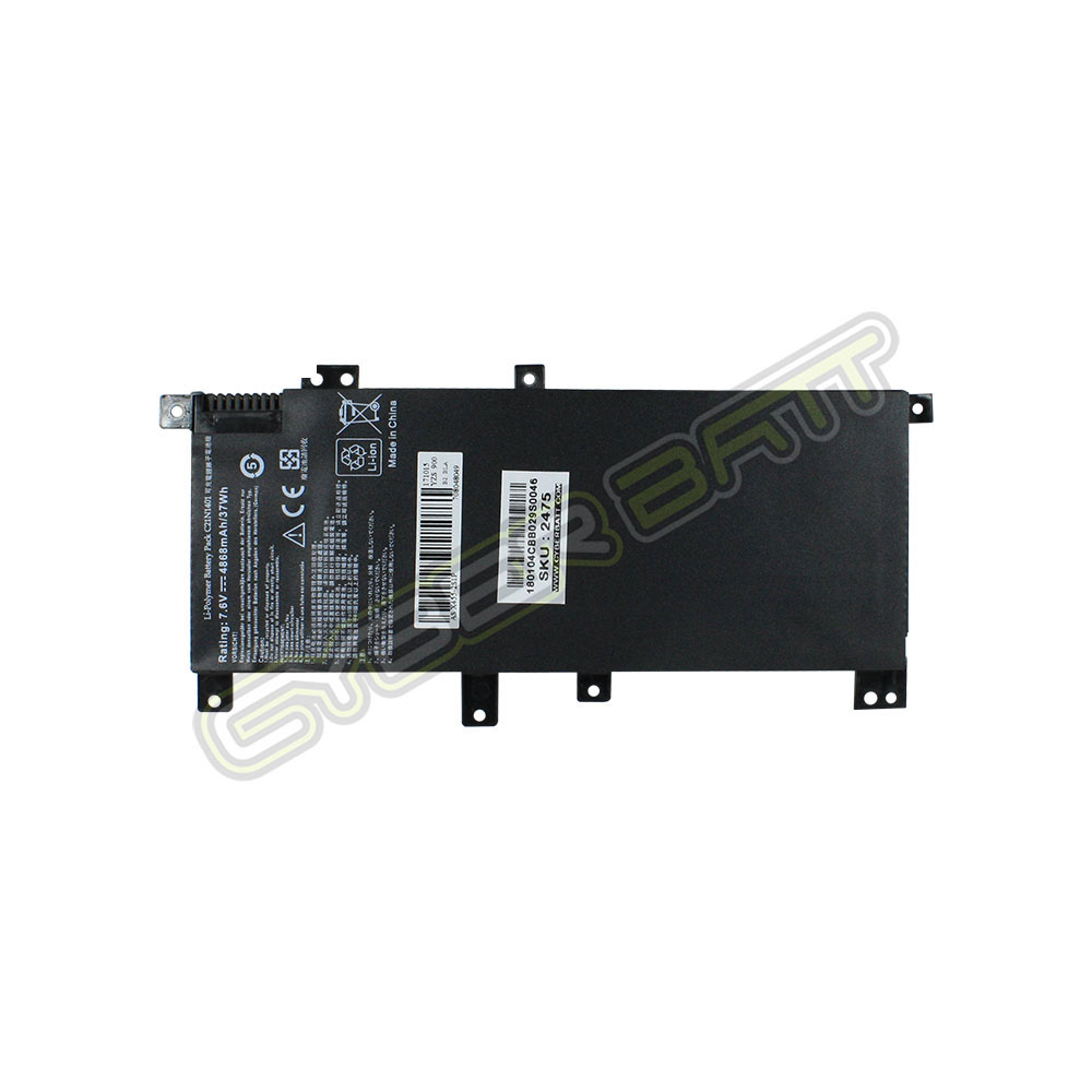 Battery Asus X455 Series C2INI401 : 7.6V-4868mAh- 37Wh Black (CBB)