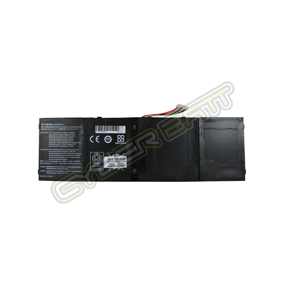 Battery Acer Aspire V5-472 AP13B3K : 15.0V-3560mAh Black (CBB)