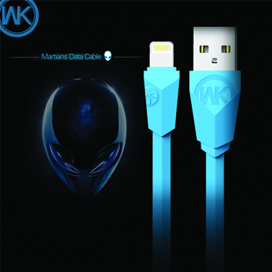 CHARGING CABLE WDC-020 Lightning Alien (Blue) 
