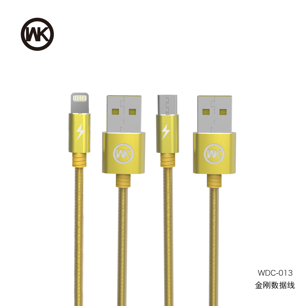 CHARGING CABLE WDC-013 Micro USB Kingkong  (Gold) 
