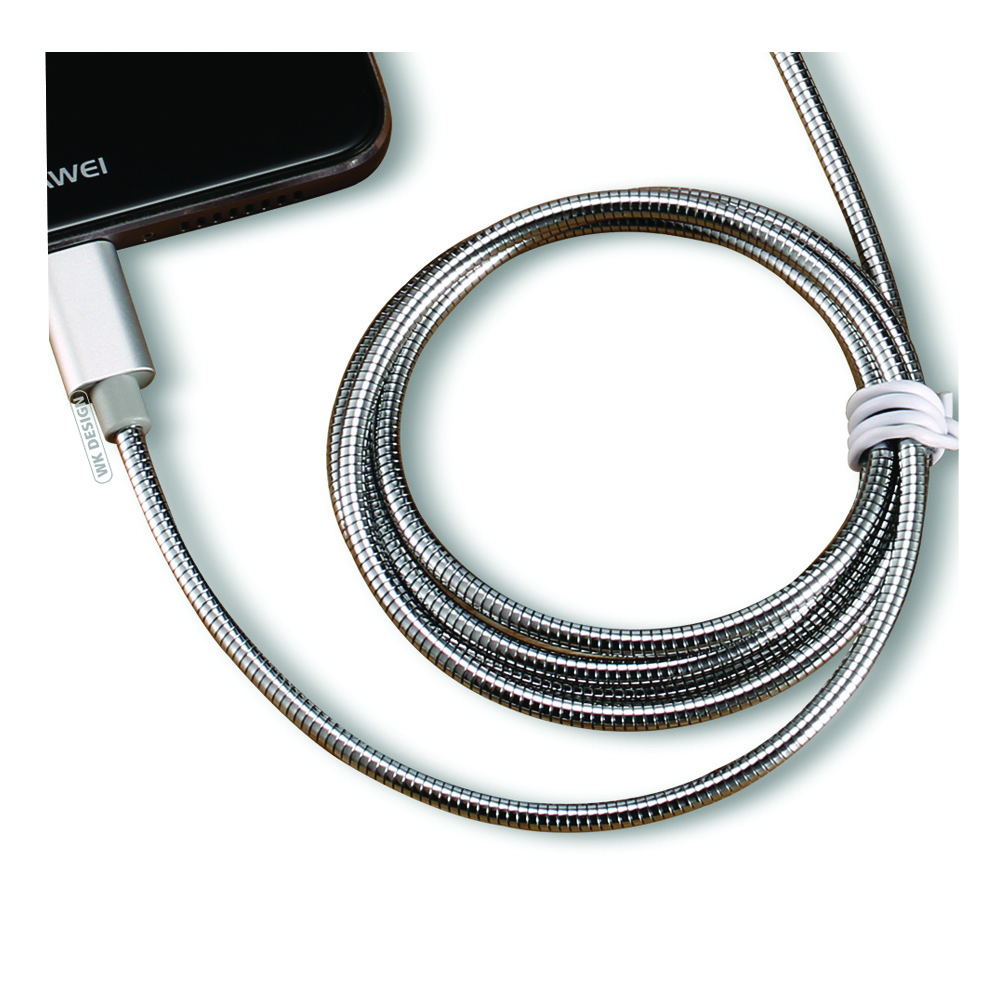CHARGING CABLE WDC-039 Micro USB Alloy (Silver) 