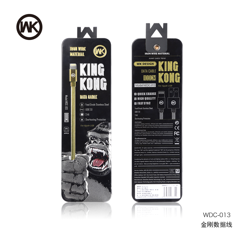 CHARGING CABLE WDC-013 Micro USB Kingkong (Rose Gold) 