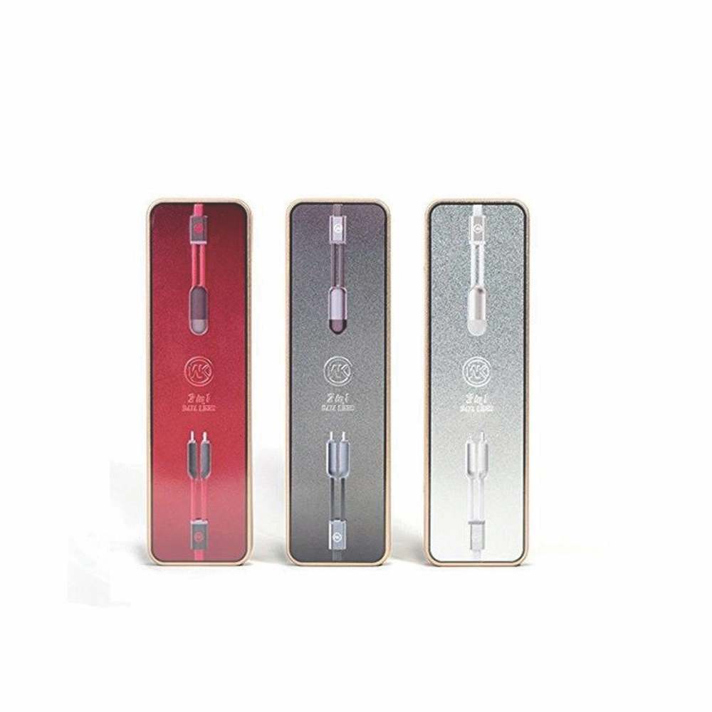 CHARGING CABLE WDC-001 2 in 1 Micro USB/Lightning Gemini (Rad) 
