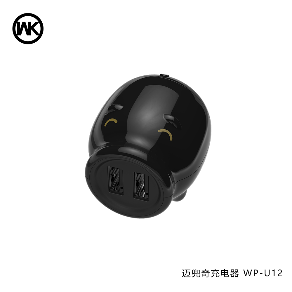 CHARGING ADAPTER  WP-U12 2.1A 2USB Madull CN/US (Black) 