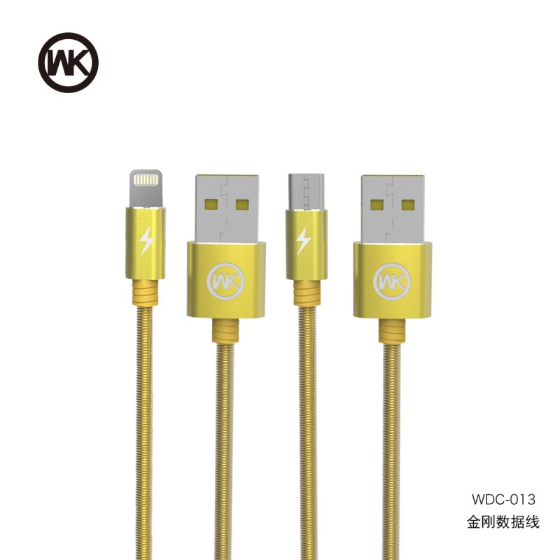 CHARGING CABLE WDC-013 Micro USB Kingkong  (Gold) 