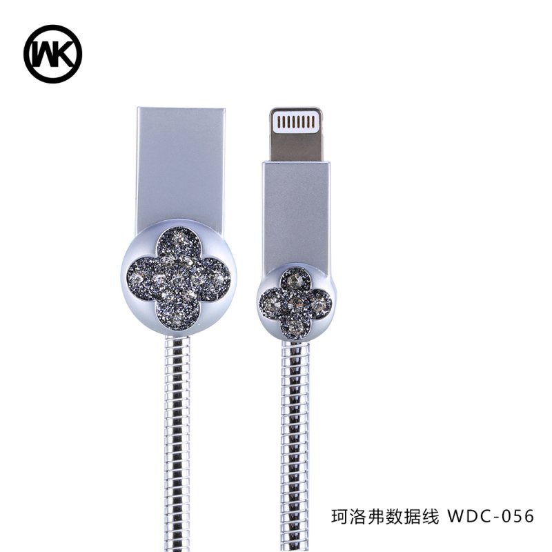 CHARGING CABLE WDC-056 Lightning Clover (Silver) 