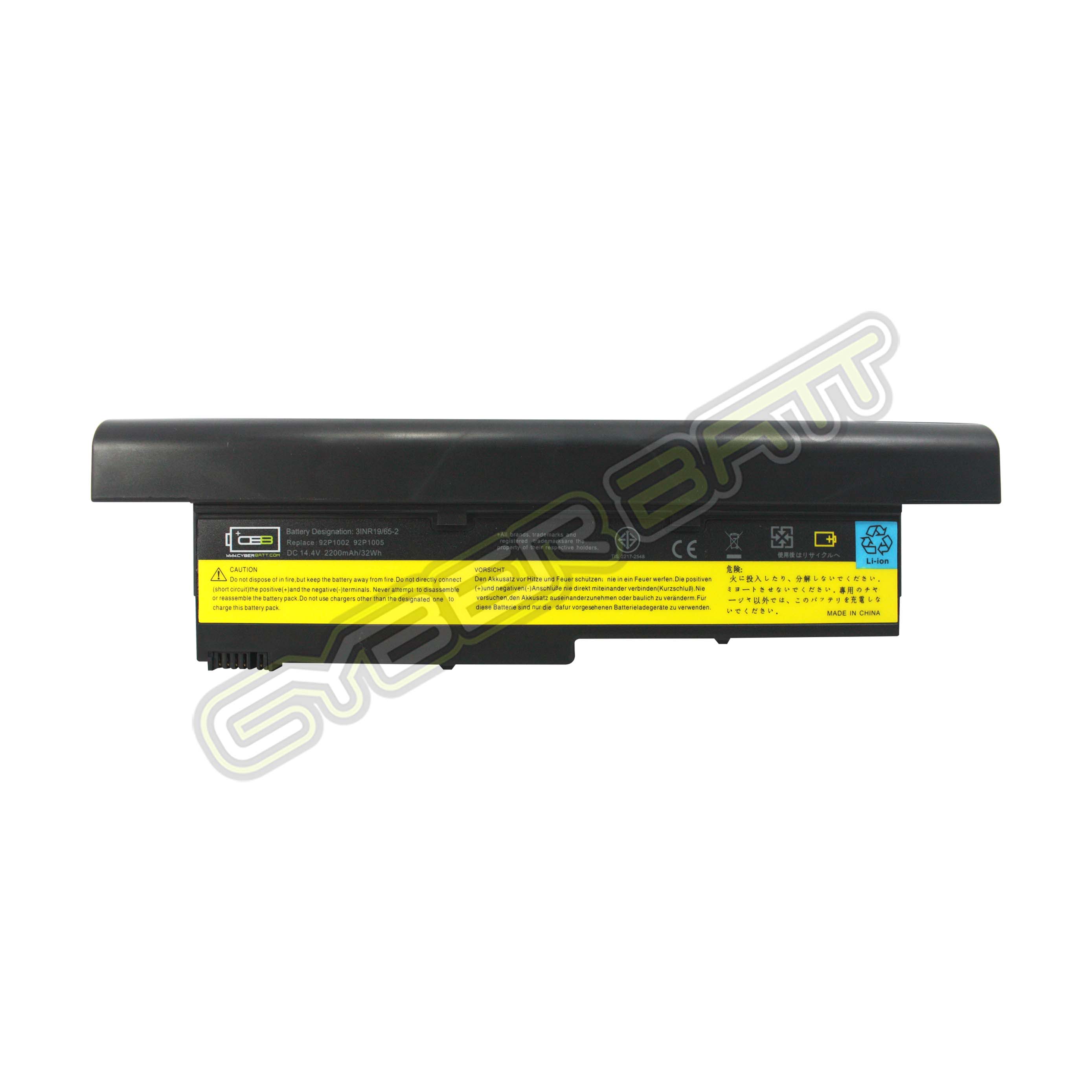 Battery IBM ThinkPad X40 : 14.4V-1900mAh Black (CYBERBATT)