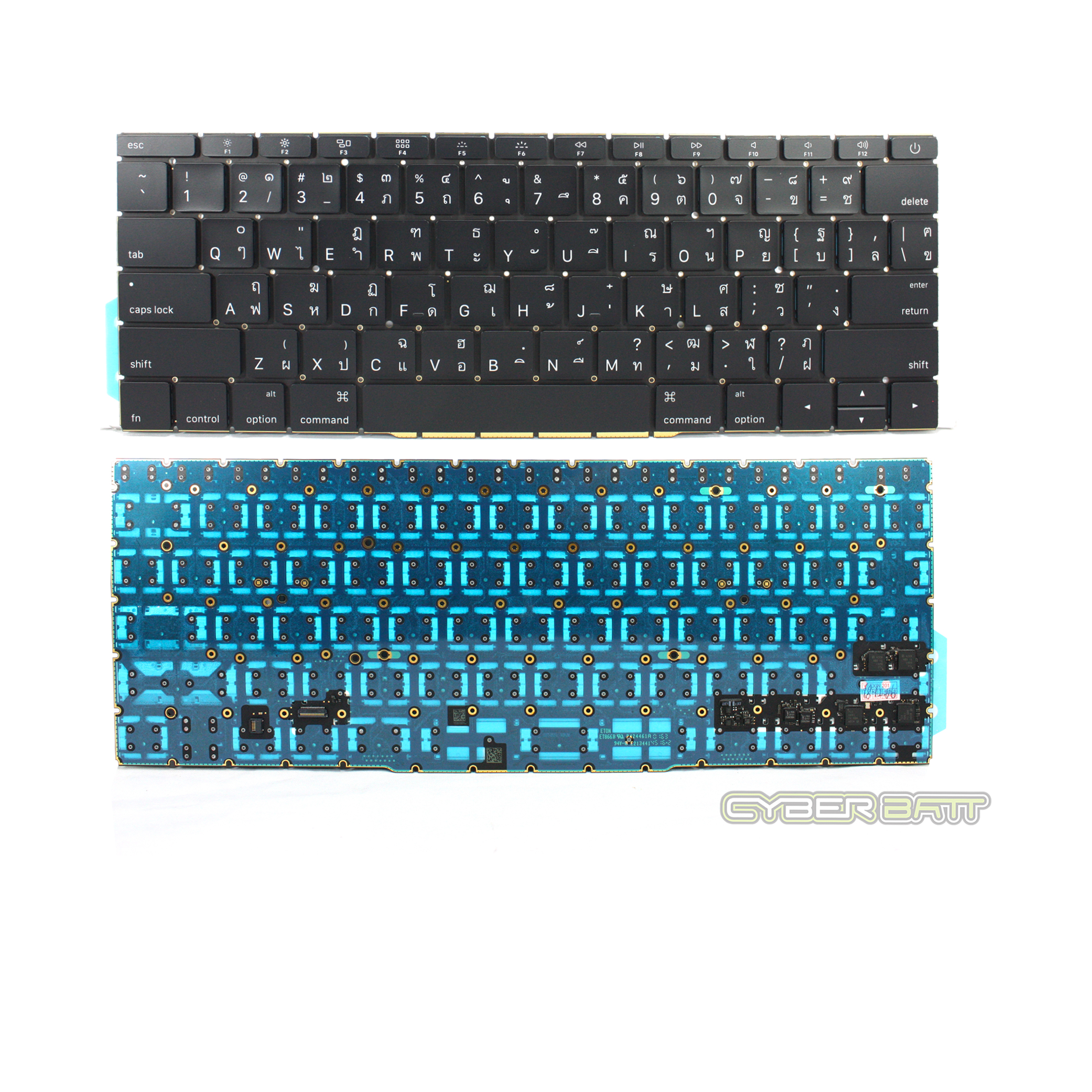 Keyboard Macbook Pro Retina 13 inch A1708 (2016 2017) Black THAI