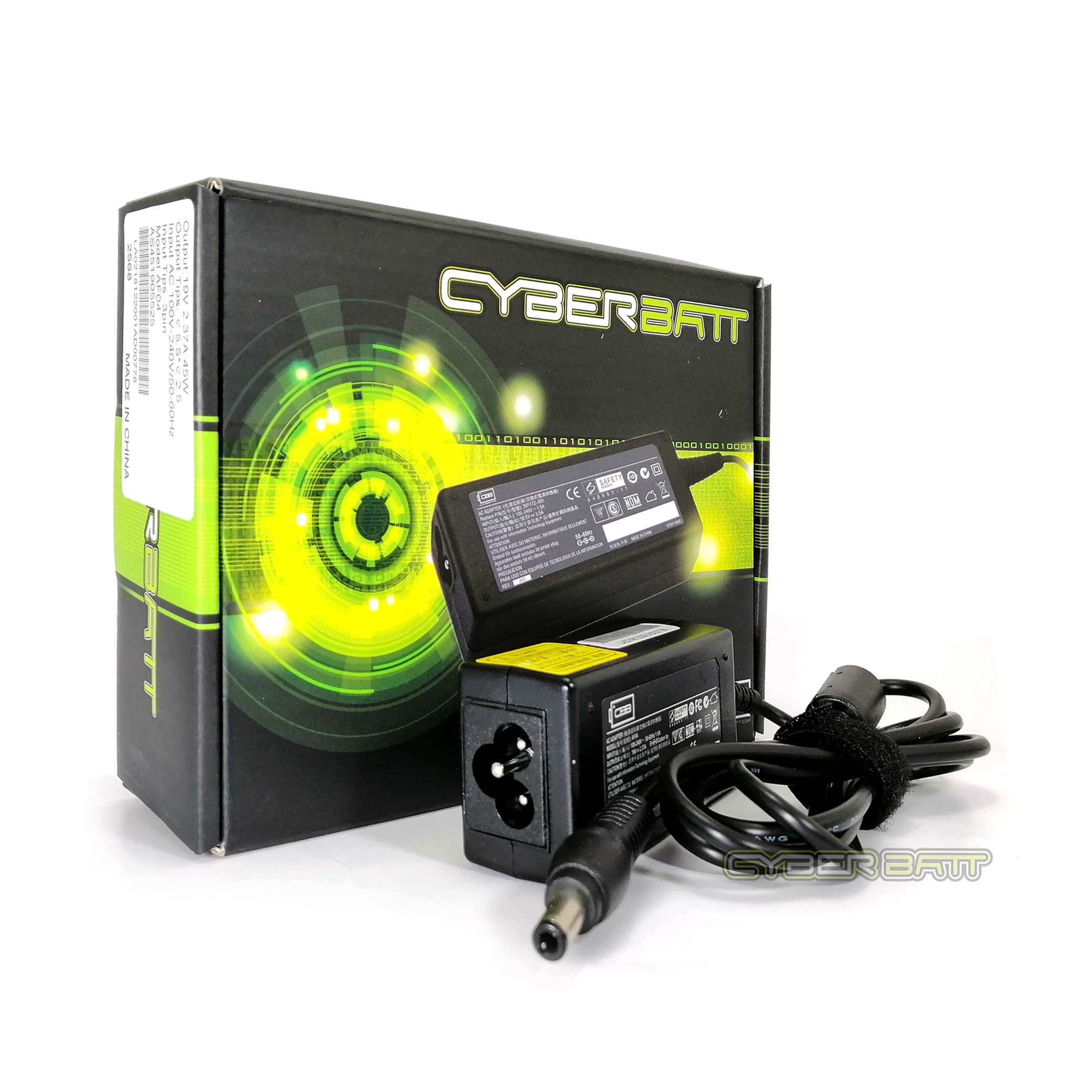 Adapter Asus 19.0V-2.37A : 45W (5.5*2.5mm) Cyberbatt