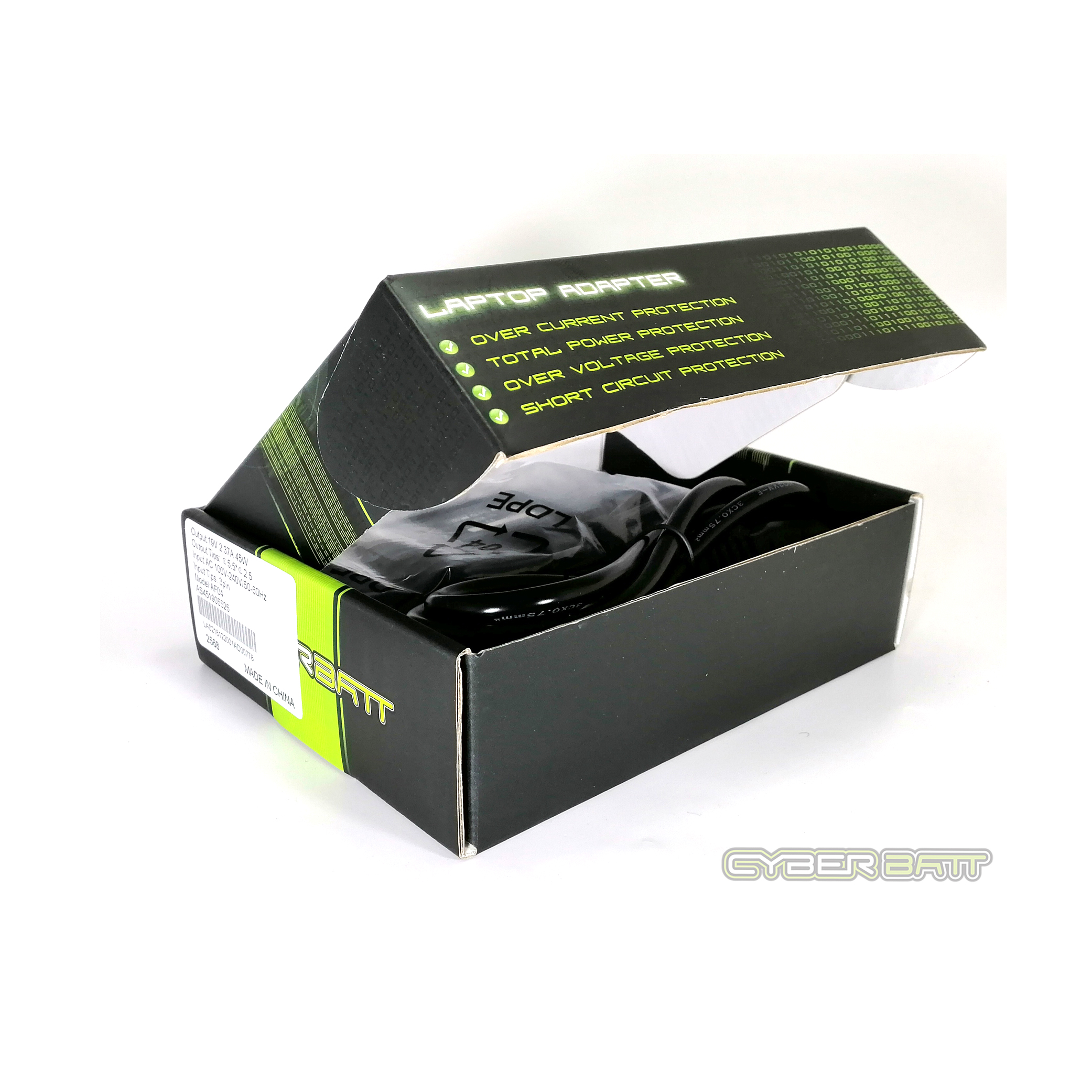 Adapter Asus 19.0V-2.37A : 45W (5.5*2.5mm) Cyberbatt