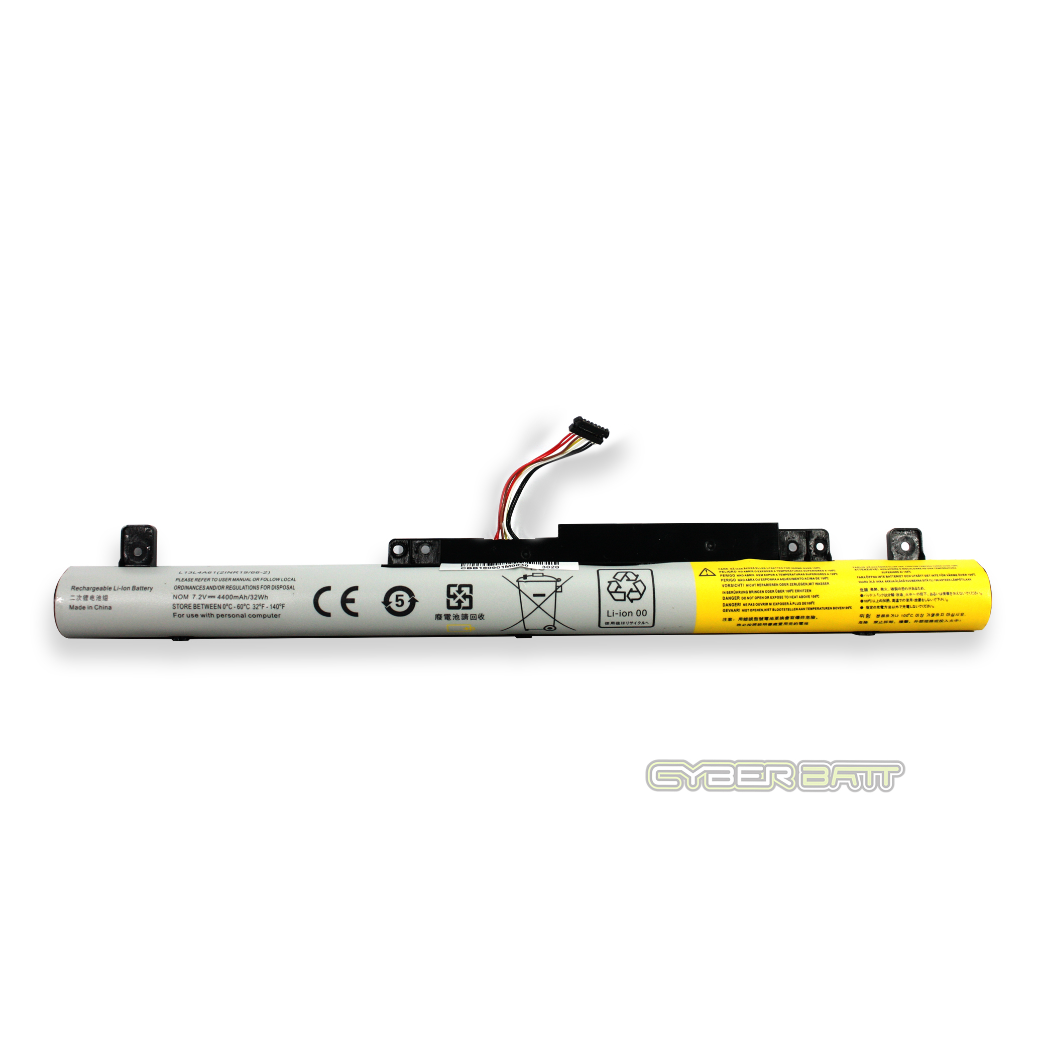 Battery Lenovo IdeaPad Flex 2-14 L13L4E61 : 7.2V-4400mAh/32Wh Black (CBB)