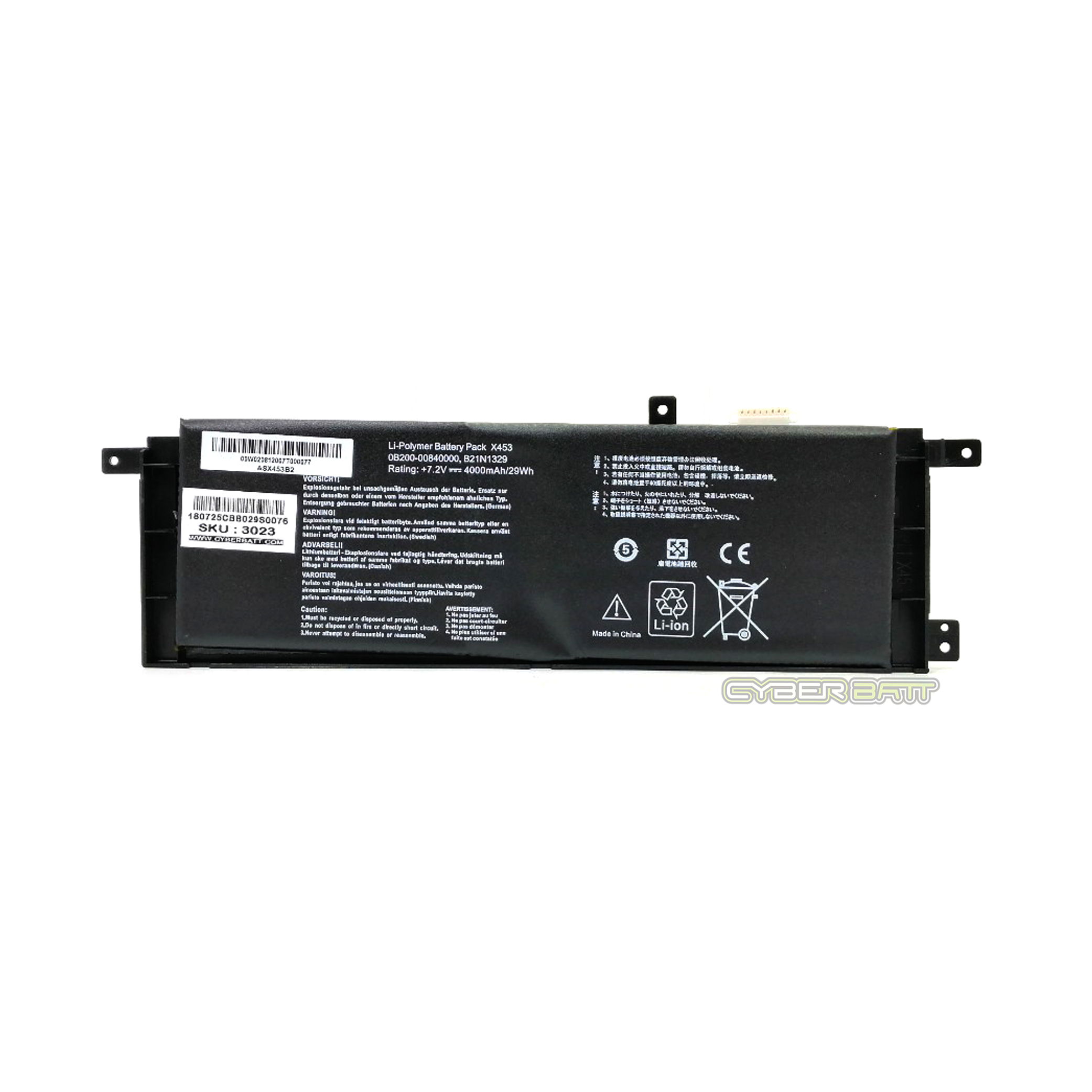 Battery Asus X453 X453M X553MA : 7.2V-4000mAh Black (CBB)