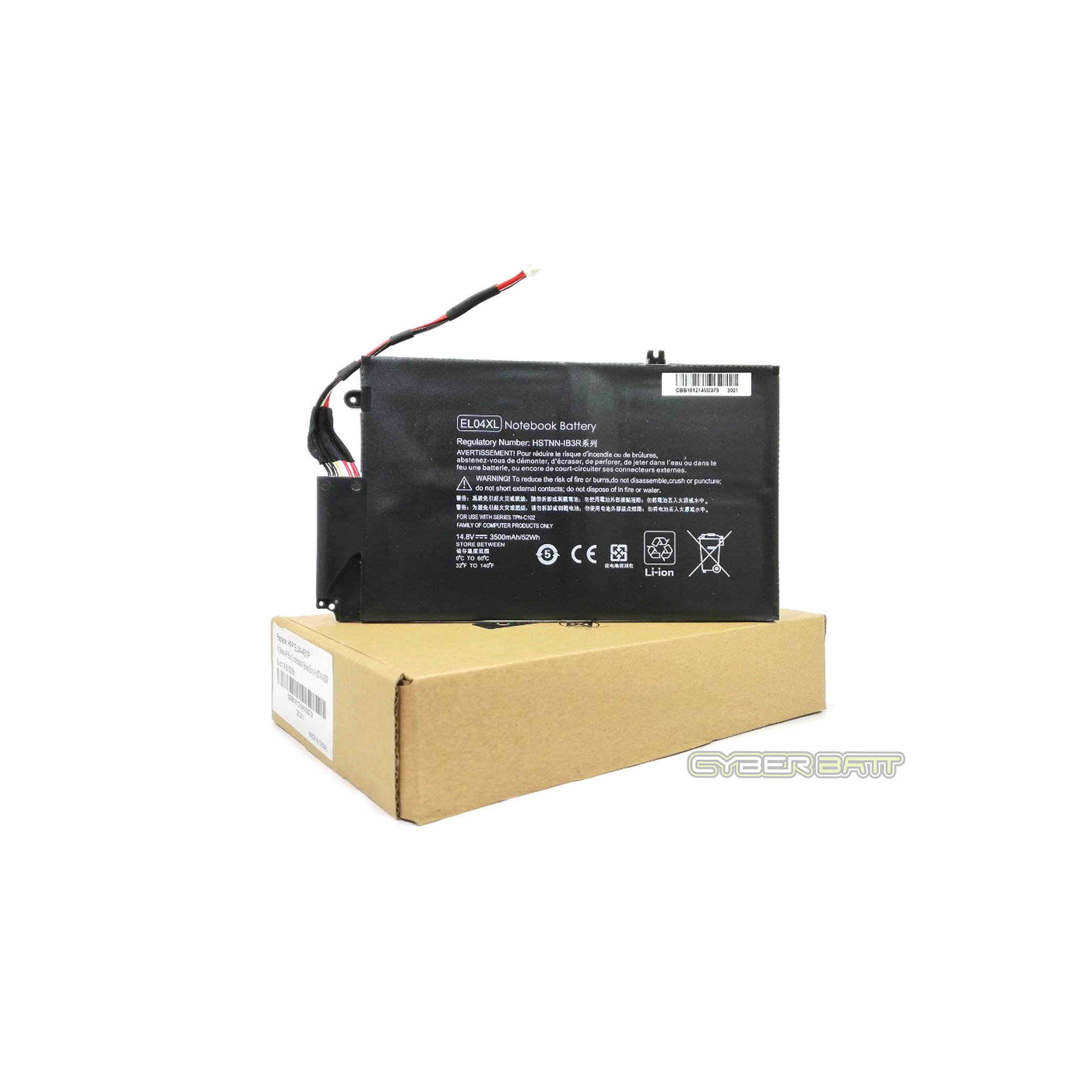 Battery HP Envy Touchsmart 4 Series Envy 4 HSTNN-IB3R :14.8V-3500mAh Black (CBB)