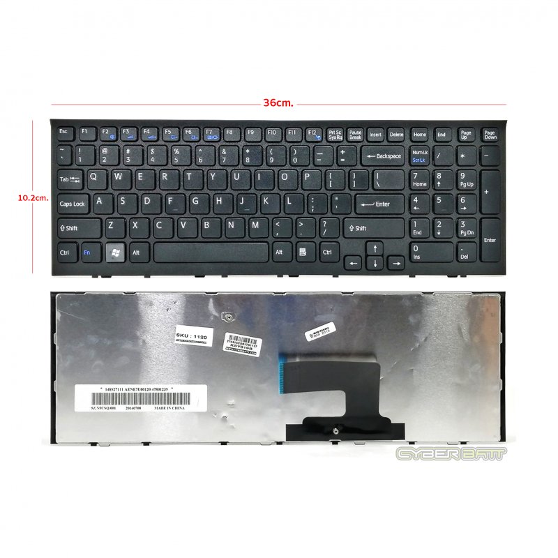 Keyboard Sony Vaio VPC-EH Series Black US