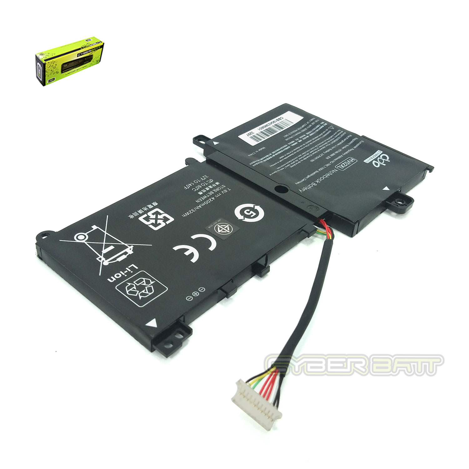 Battery HP Pavilion x360 11-k HV02-2S1P : 7.6 V- 4200 mAh / 32 Wh Black  (CBB)