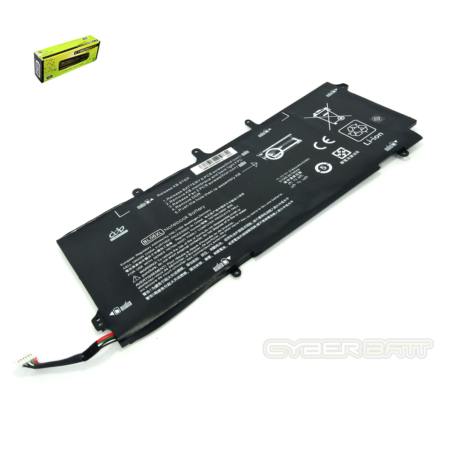 Battery HP EliteBook 1040 BL06-3S2P : 11.1V-42Wh  Black (CBB)