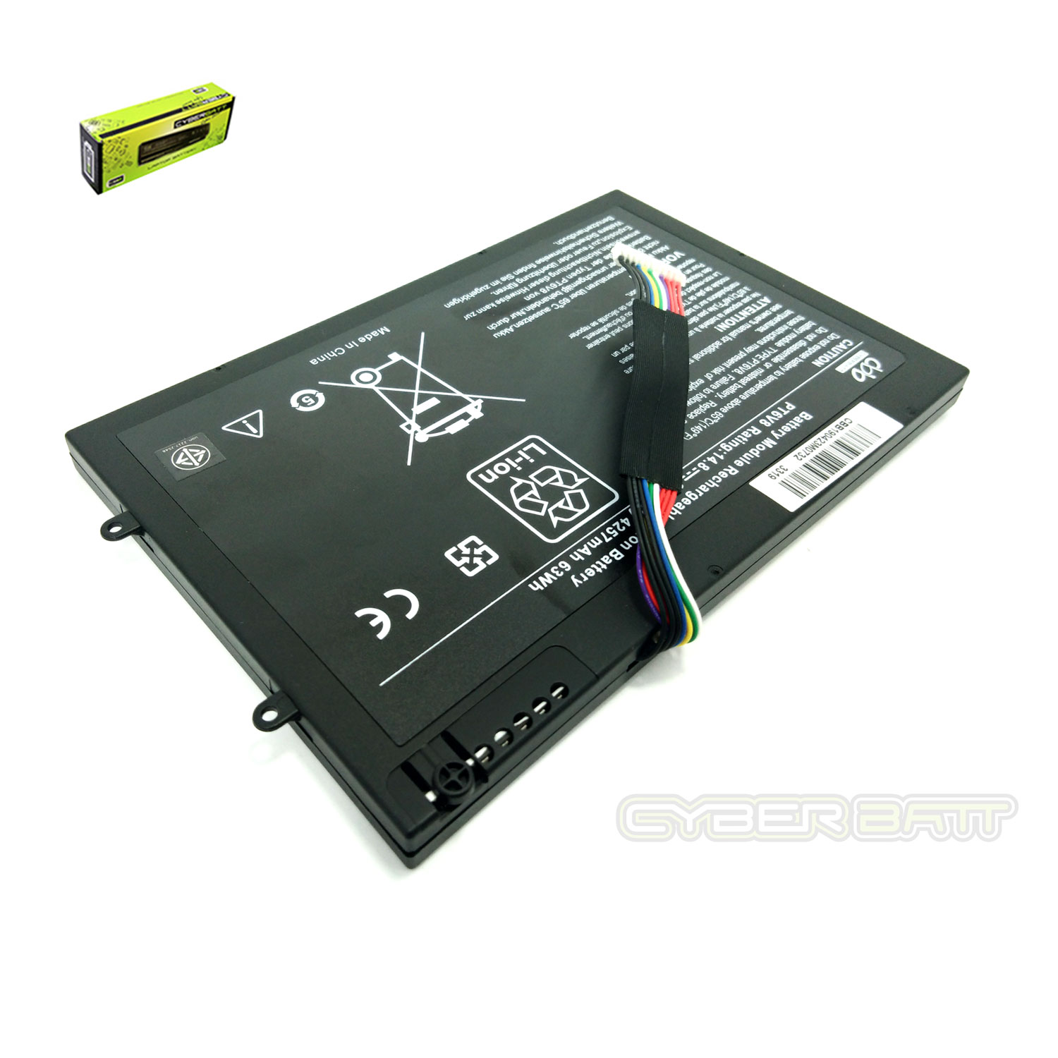 Battery Dell Alienware M11x M11X-4S2P : 14.8 V-63Wh Black (CBB)