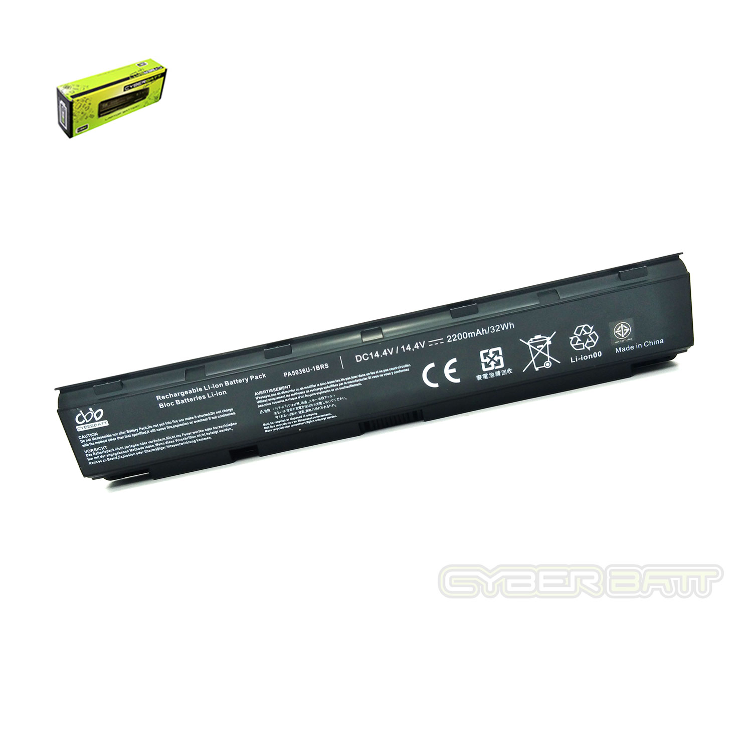 Battery Toshiba Qosmio X70 5036-4S1P : 14.4V-2200mAh Black  (CBB)