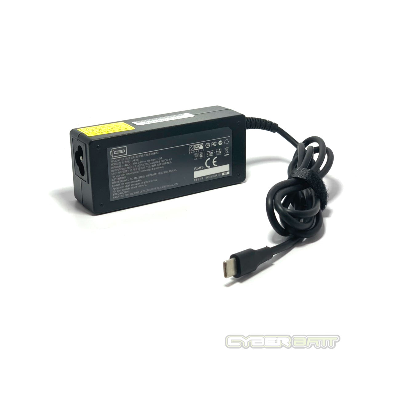  Adapter Lenovo 20.0V-2.25A : 45W (USB type C) Cyberbatt
