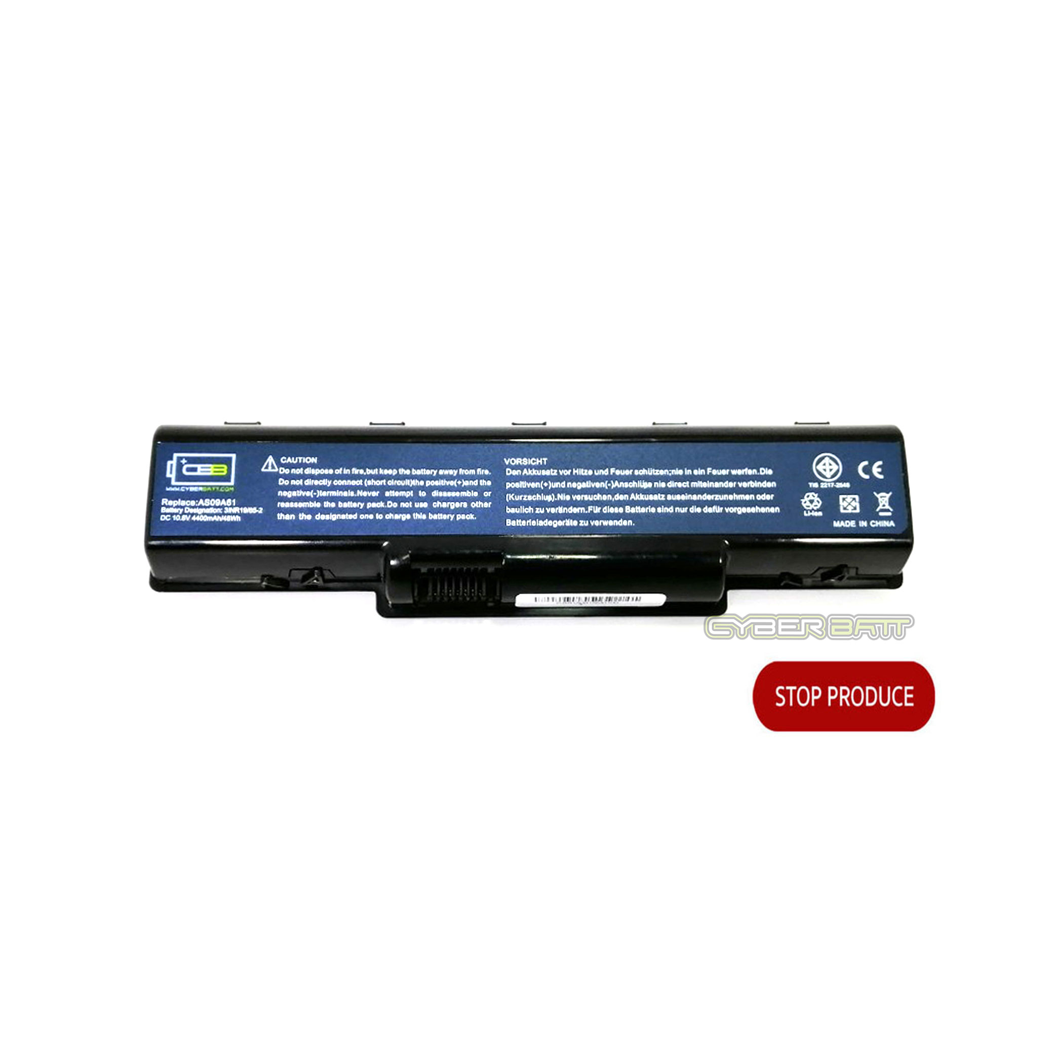 Battery Acer Gateway NV52 : 10.8V-4400mAh Black (CYBERBATT)