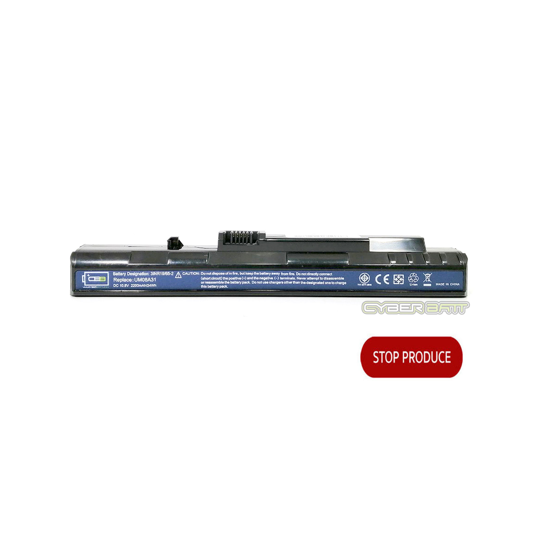 Battery Acer Aspire One A110-1295 : 10.8V-2200mAh Black (CYBERBATT) 