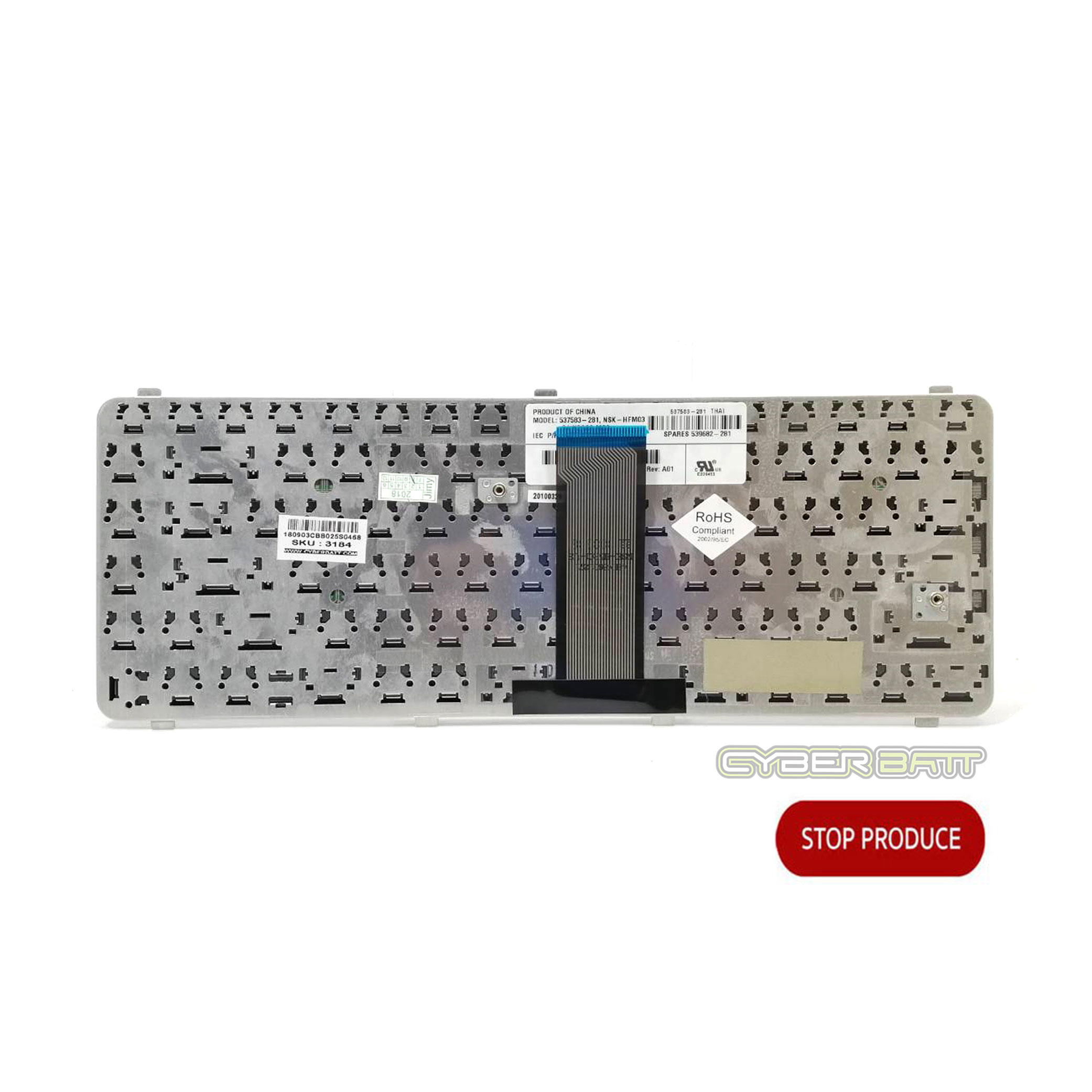 Keyboard HP/Compaq 6530 Series Black US Thai 