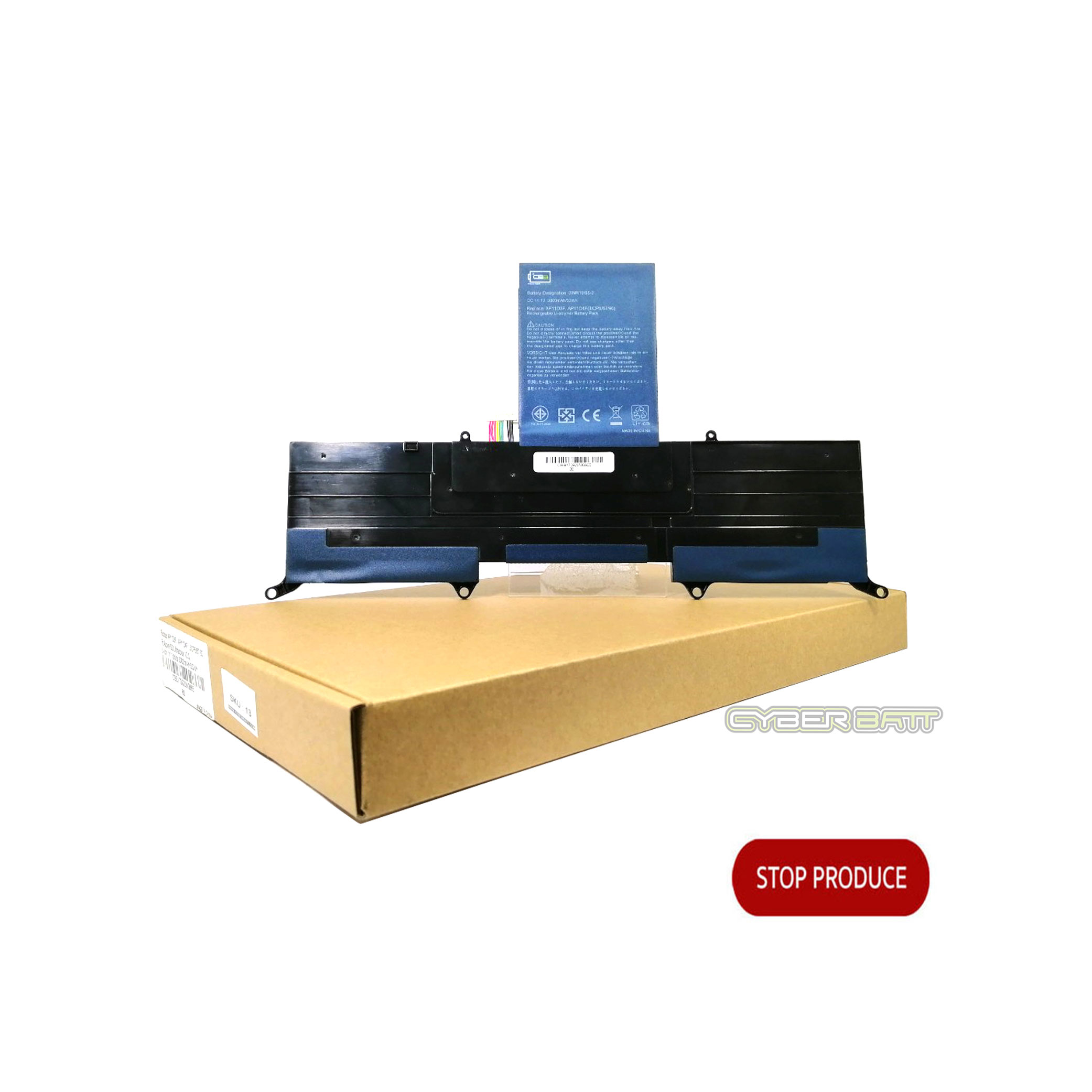 Battery Acer Aspire S3-951 : 11.1V-3000mAh Black (CYBERBATT)