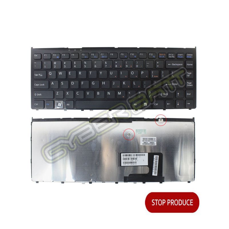 Keyboard Sony Vaio VGN-FW Series Black US (Without Frame)