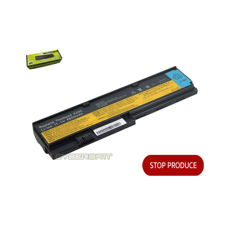 Battery IBM ThinkPad X200 : 10.8V-4400mAh Black (CYBERBATT)