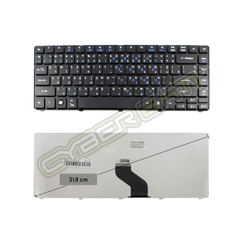Keyboard Acer Aspire 3810 Black TH คีบอร์ดโน๊ตบุ๊ค