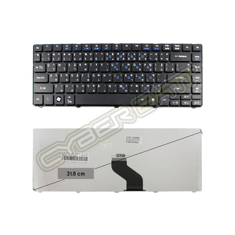Keyboard Acer Aspire 3810 Black TH คีบอร์ดโน๊ตบุ๊ค