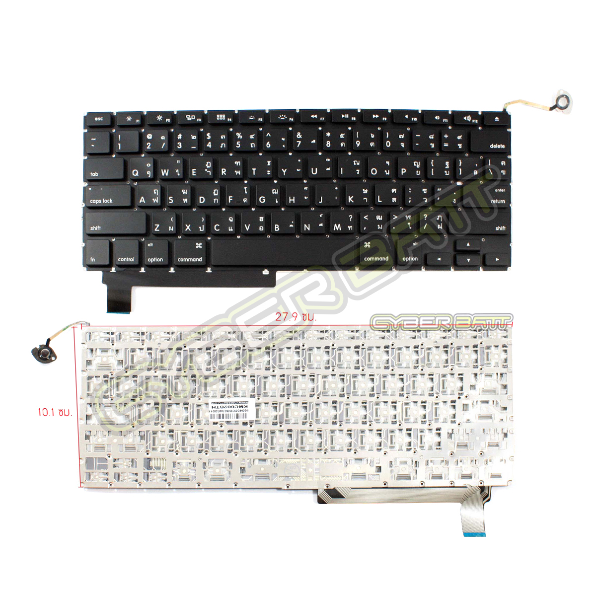 Keyboard Macbook Pro 15 inch A1286 (Early2009-Mid2012) Black Thai 
