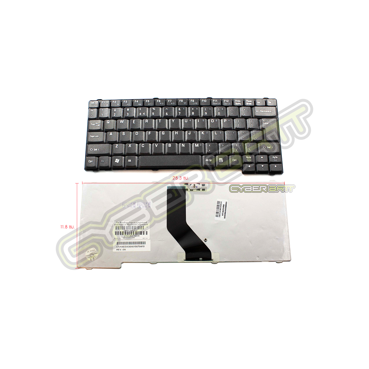 Keyboard Toshiba L10 Black UK (Big Enter With screw on the back)
