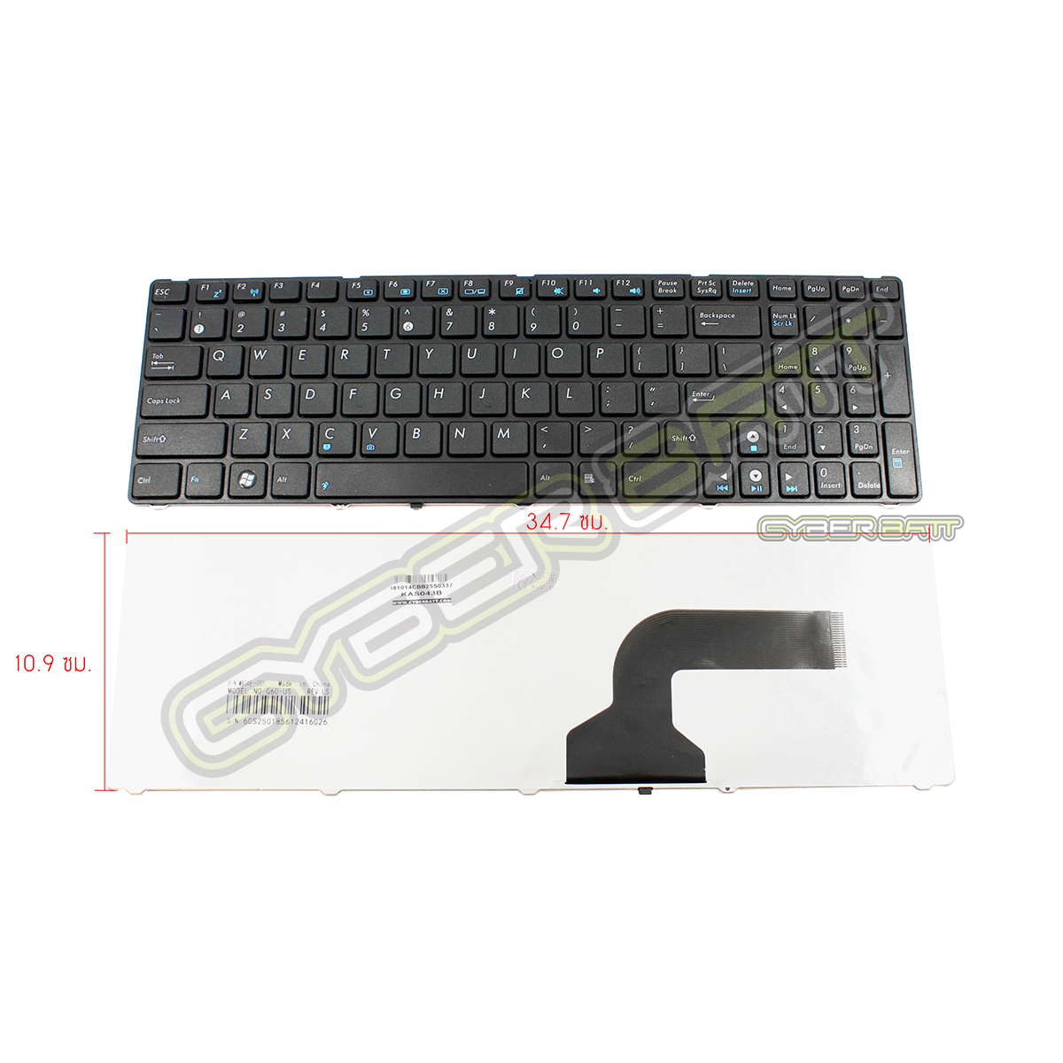 Keyboard Asus G60/K52 Black US 
