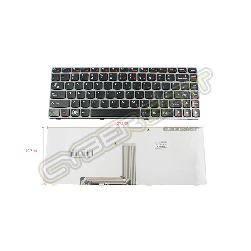 Keyboard Lenovo IdeaPad Z470 Black US (With Frame) 